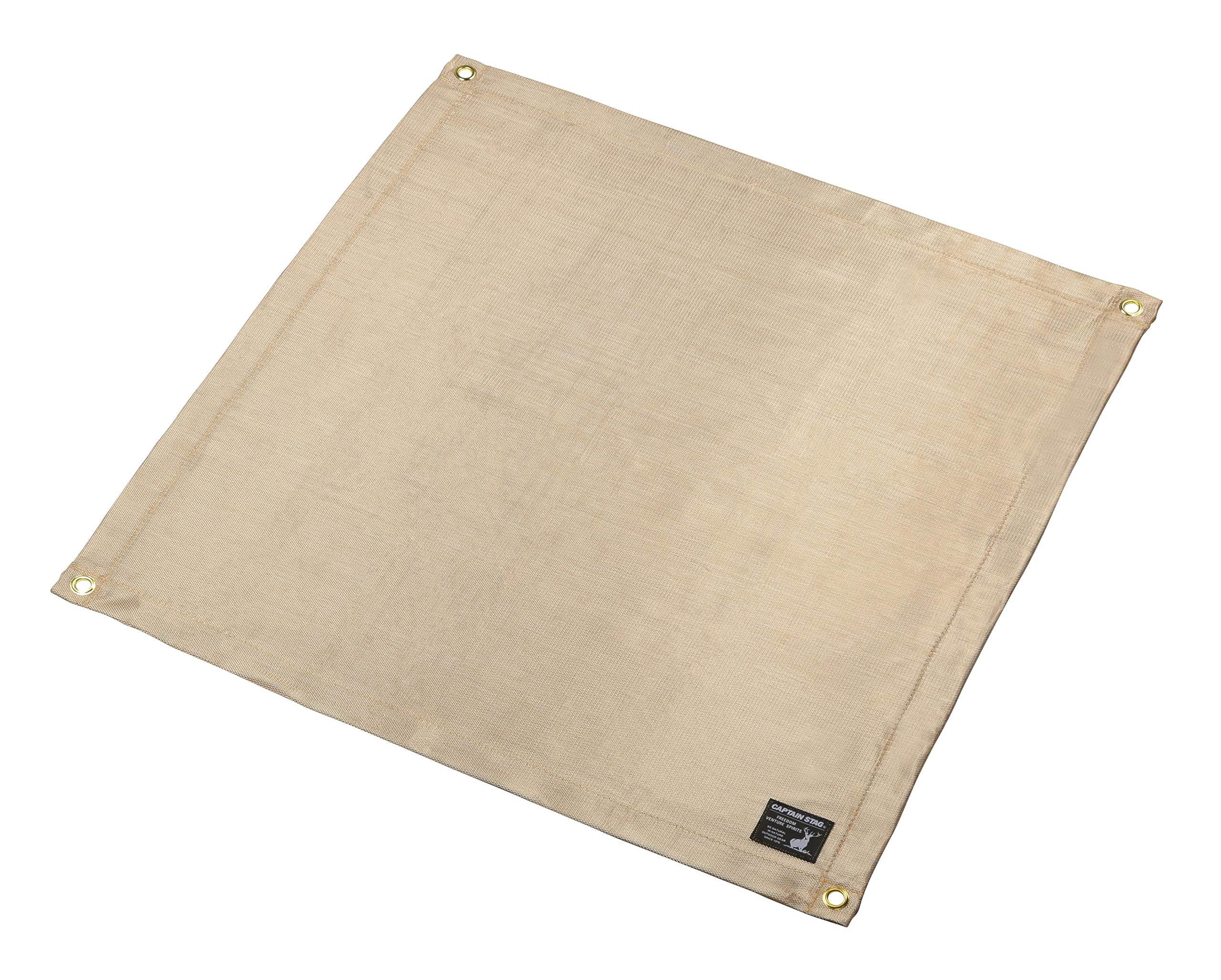キャプテンスタッグ(CAPTAIN STAG) 焚き火台シート 焚火シート 80×80cm 耐熱温度700℃ グラスファイバー製 UG-3300 ベージュ｜焚き火用品専門店 AIRLINK BONFIRE