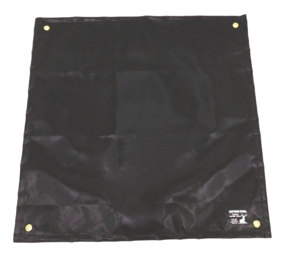 キャプテンスタッグ(CAPTAIN STAG) 焚き火台シート 焚火シート 80×80cm 耐熱温度700℃ グラスファイバー製 ブラック UY-7086（ブラック）｜焚き火用品専門店 AIRLINK BONFIRE