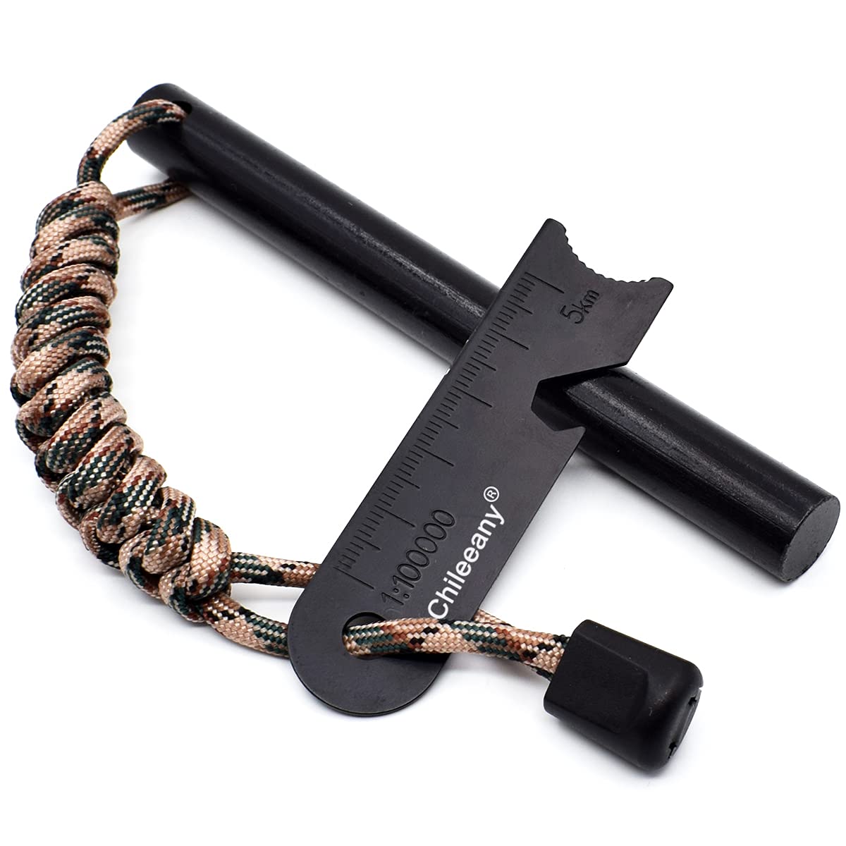 ファイヤースターター 130 x 13mm 極太 長い メタル マッチ キャンプ火起こしセット 初心者でも簡単（迷彩）｜焚き火用品専門店 AIRLINK BONFIRE