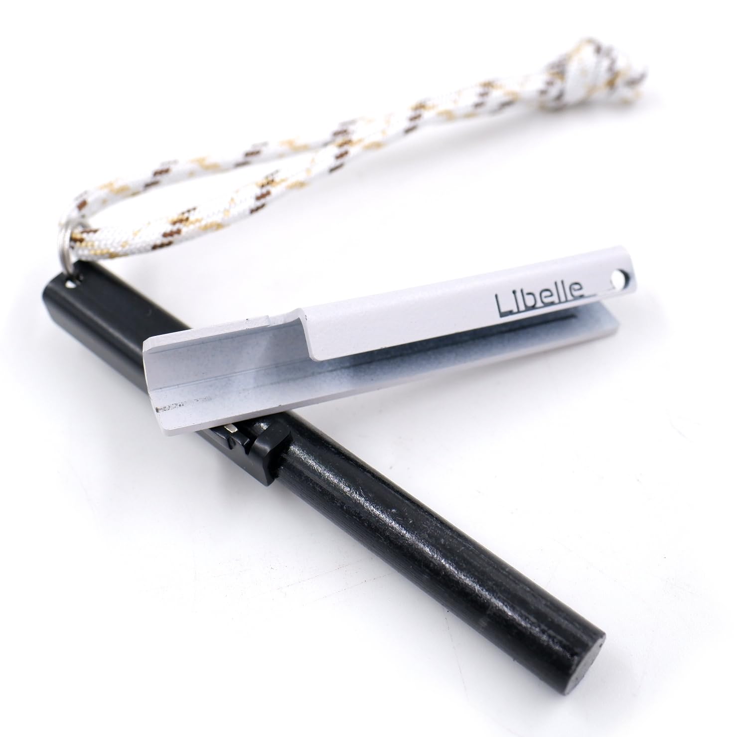 Libelle 鉄マッチmini ファイヤースターター メタルマッチ 火起こし キーホルダー アクセサリー 着火 サバイバル 防災 キャンプ アウトドア 日本製 (ホワイト)｜焚き火用品専門店 AIRLINK BONFIRE